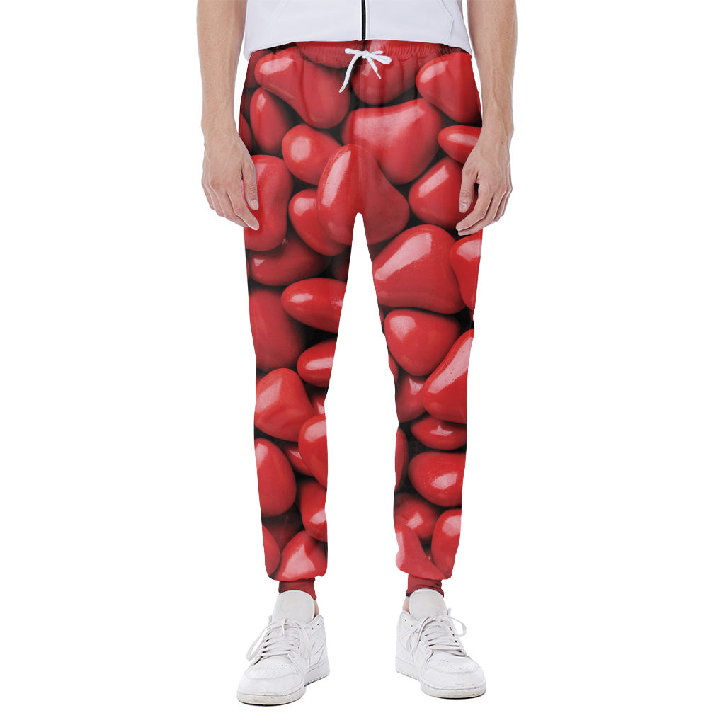 Heart Chocolate Candy Print Scuba Joggers