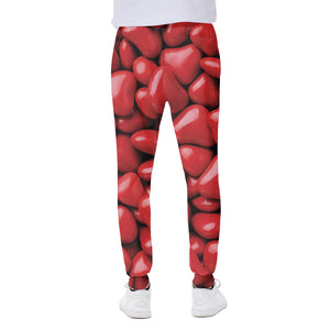 Heart Chocolate Candy Print Scuba Joggers