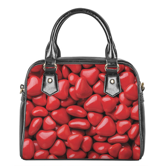 Heart Chocolate Candy Print Shoulder Handbag