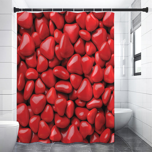 Heart Chocolate Candy Print Shower Curtain