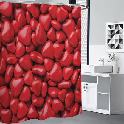 Heart Chocolate Candy Print Shower Curtain