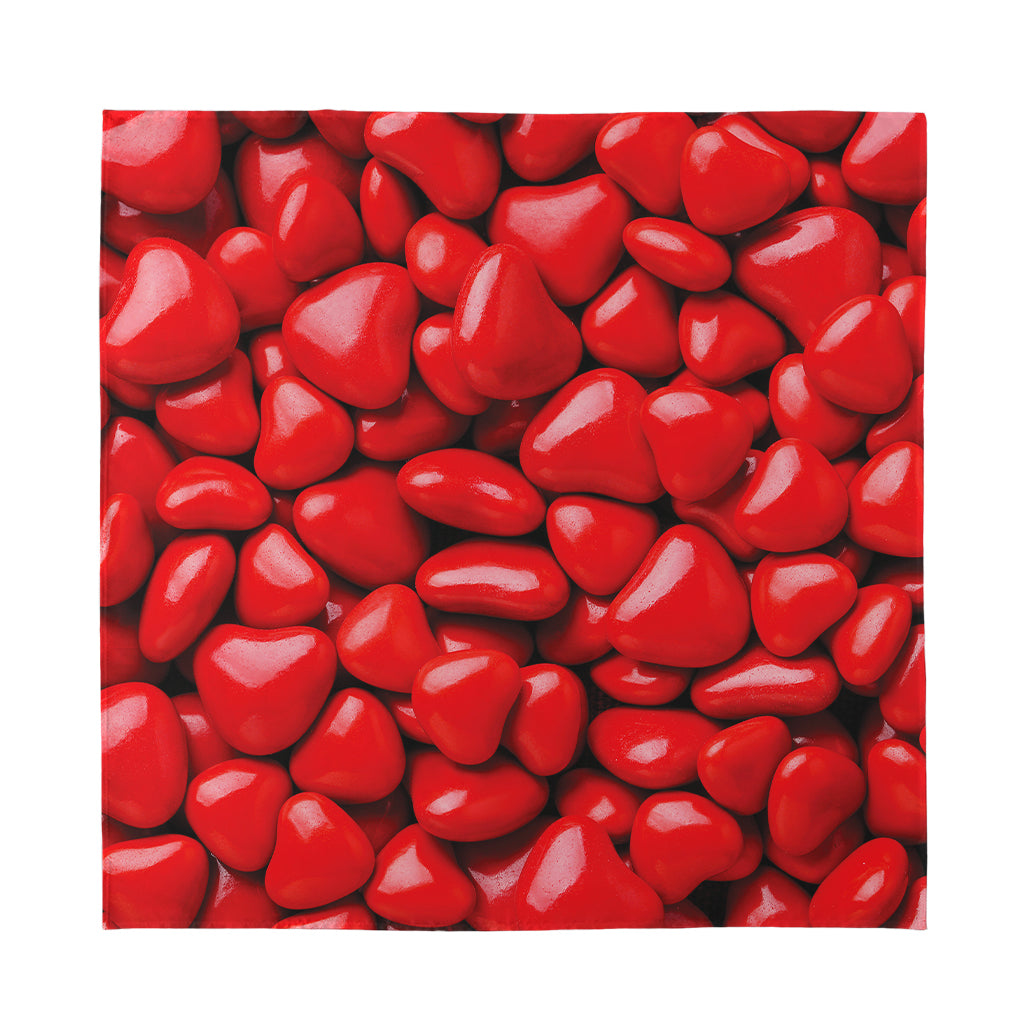 Heart Chocolate Candy Print Silk Bandana