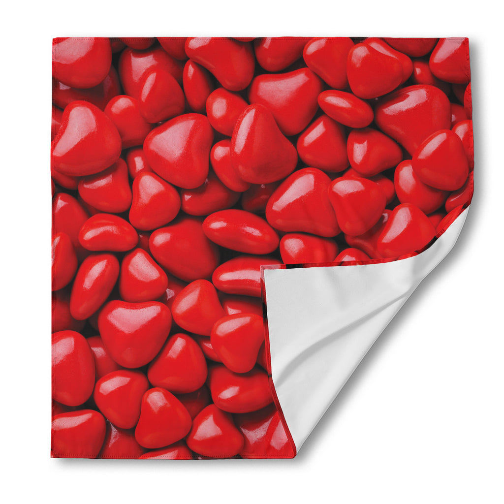 Heart Chocolate Candy Print Silk Bandana