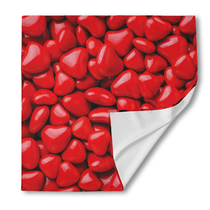 Heart Chocolate Candy Print Silk Bandana