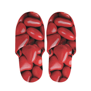 Heart Chocolate Candy Print Slippers