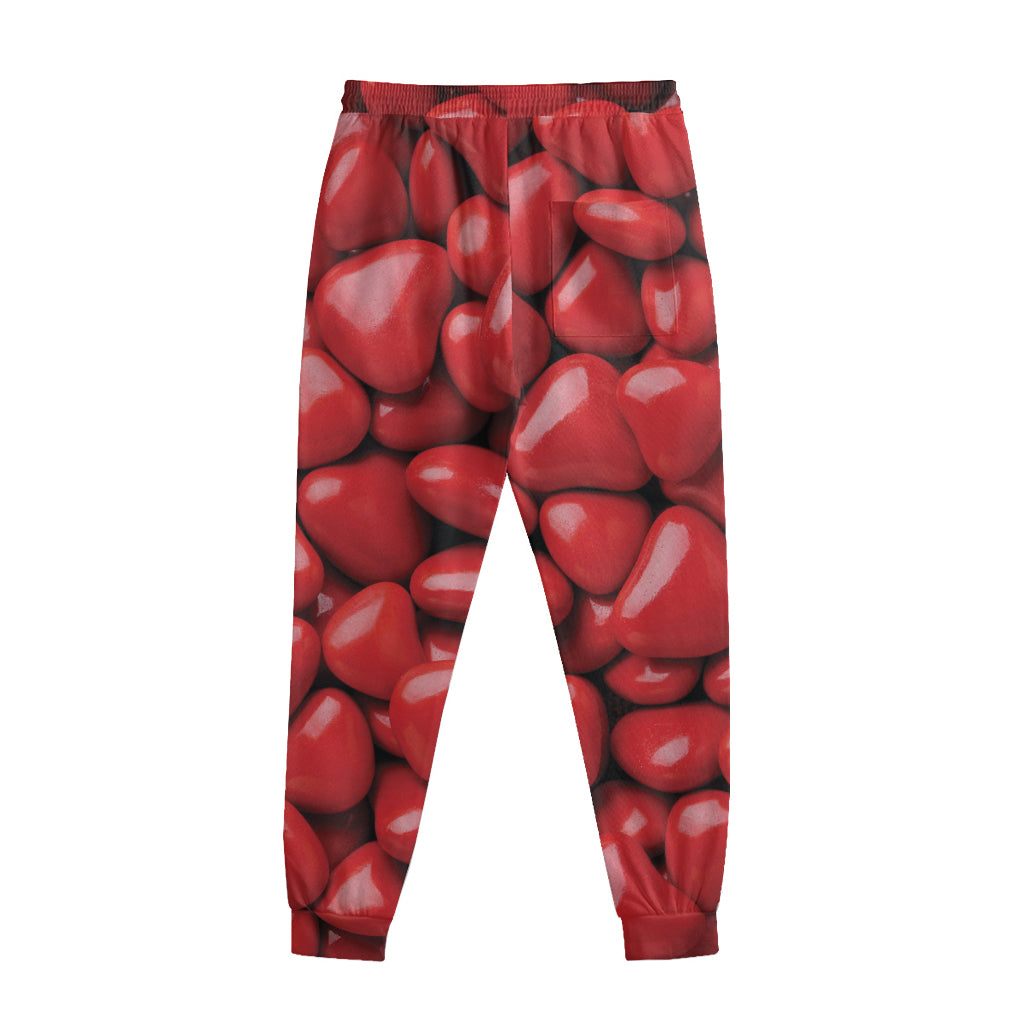 Heart Chocolate Candy Print Sweatpants