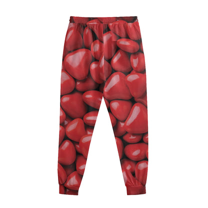 Heart Chocolate Candy Print Sweatpants