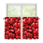 Heart Chocolate Candy Print Tier Curtains