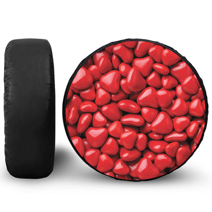 Heart Chocolate Candy Print Tire Cover
