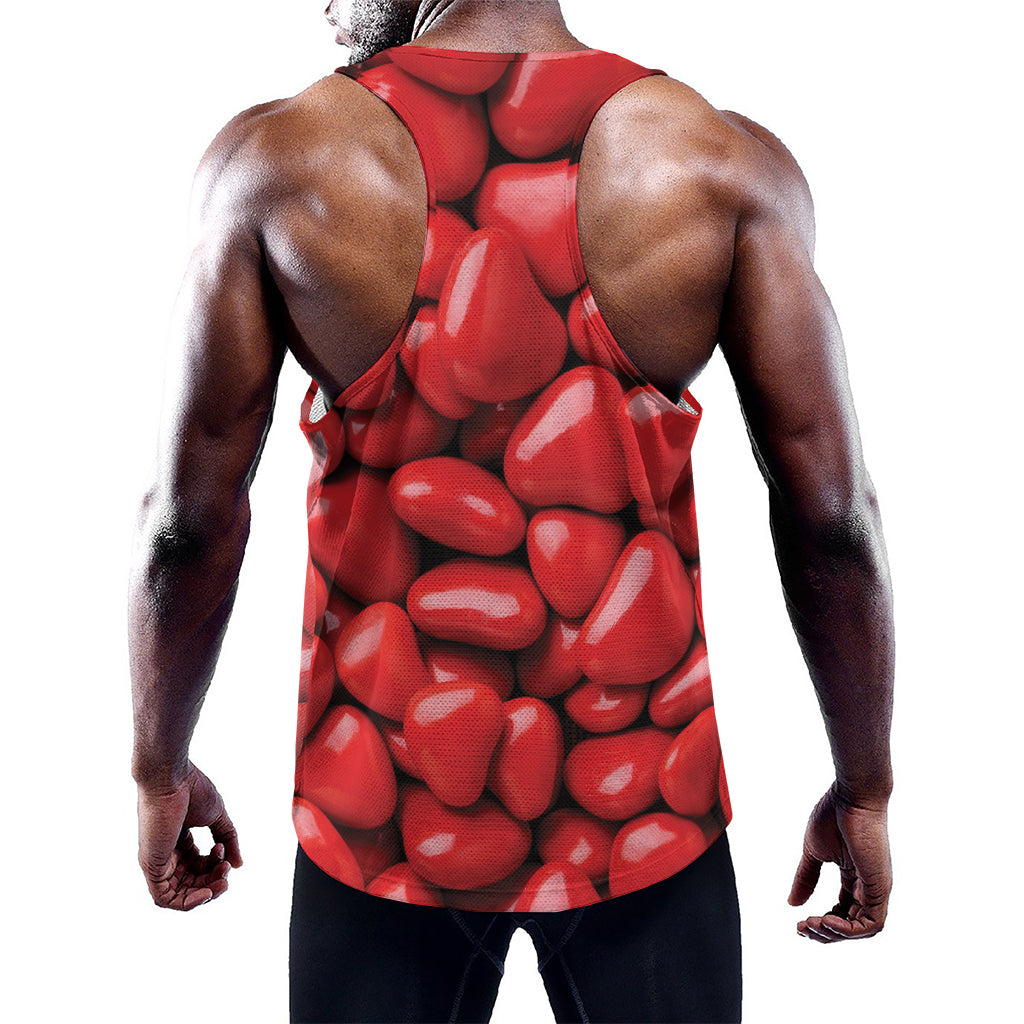 Heart Chocolate Candy Print Training Tank Top