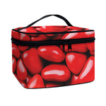 Heart Chocolate Candy Print Travel Makeup Bag