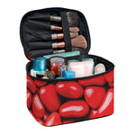 Heart Chocolate Candy Print Travel Makeup Bag