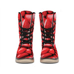 Heart Chocolate Candy Print Winter Boots