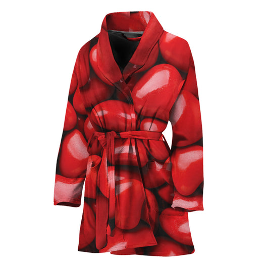 Heart Chocolate Candy Print Women's Bathrobe