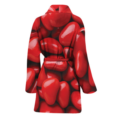 Heart Chocolate Candy Print Women's Bathrobe