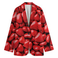 Heart Chocolate Candy Print Women's Blazer
