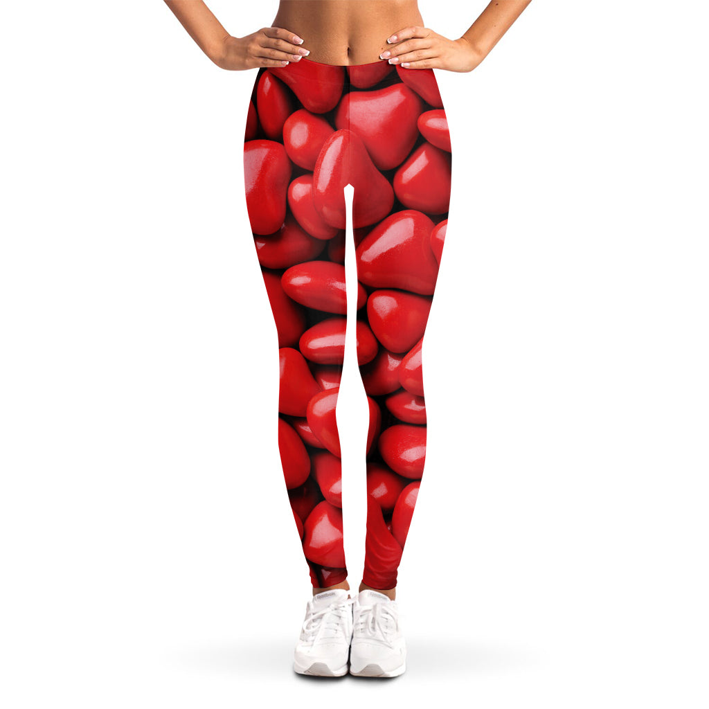 Heart Chocolate Candy Print Women's Leggings