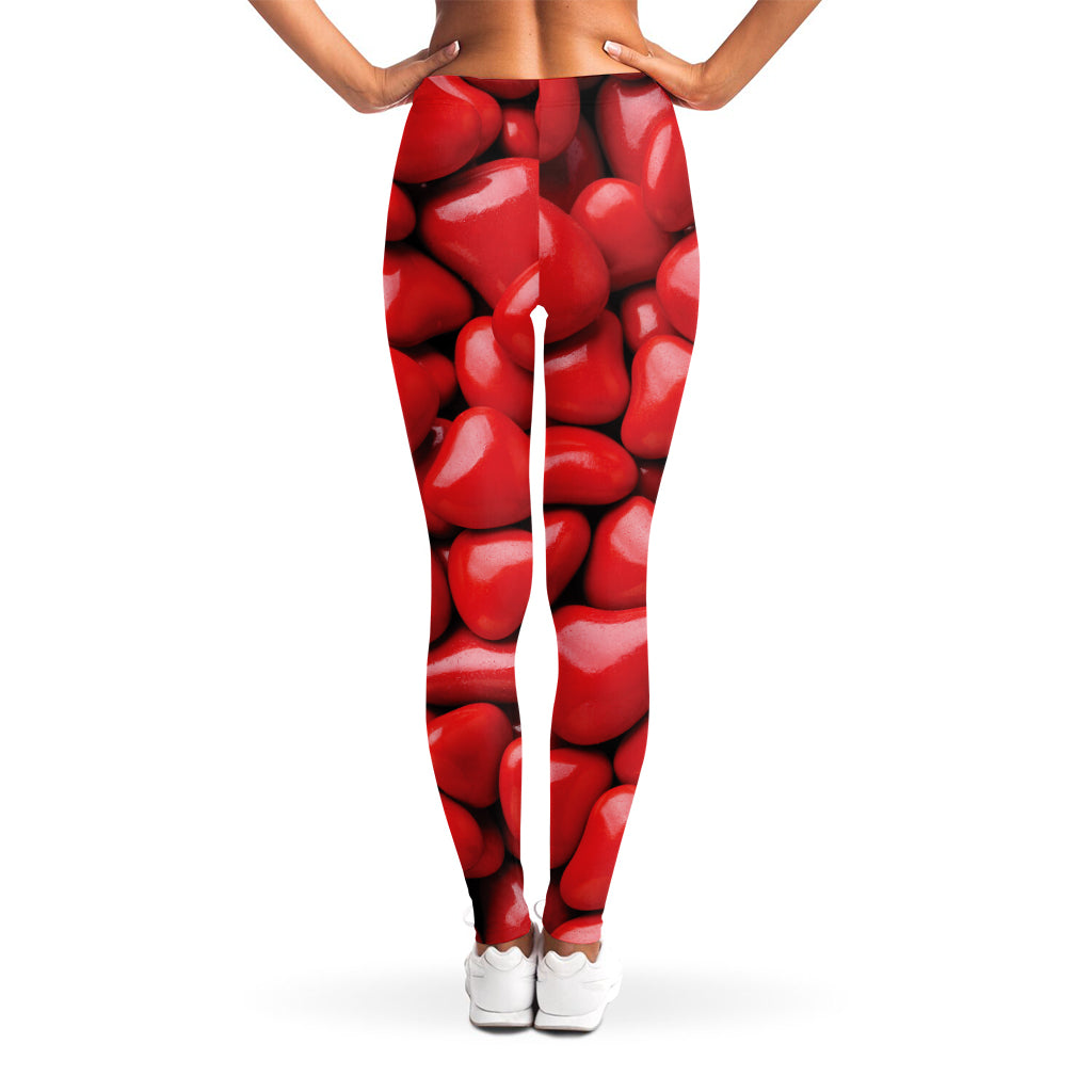 Heart Chocolate Candy Print Women's Leggings