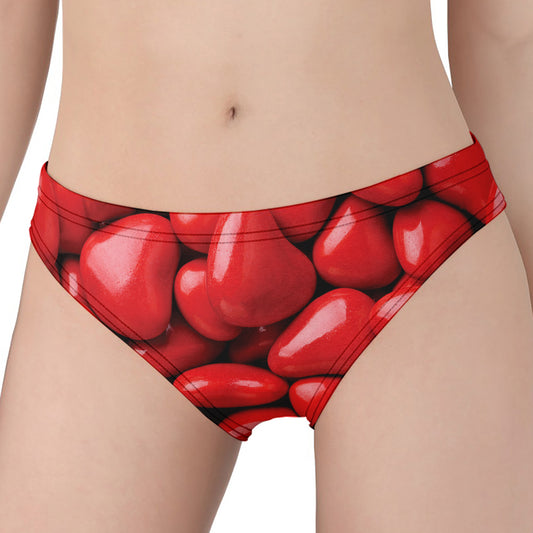 Heart Chocolate Candy Print Women's Panties