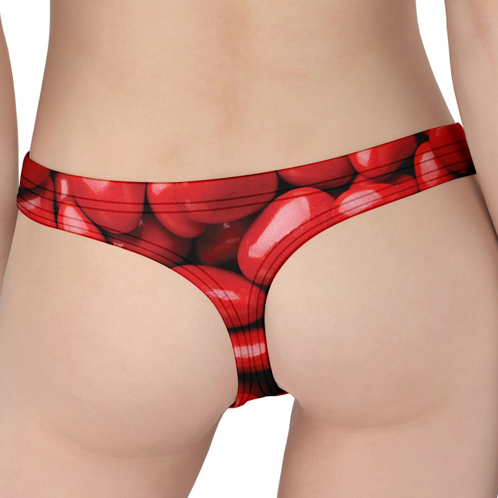 Heart Chocolate Candy Print Women's Thong