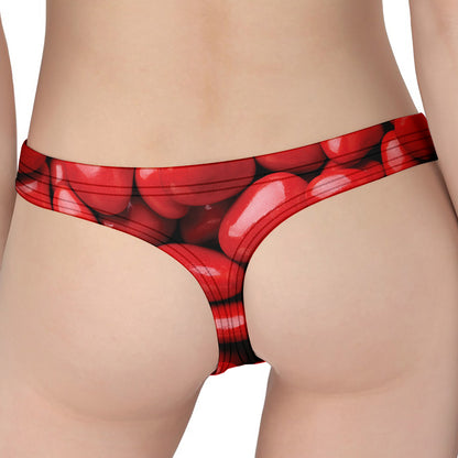 Heart Chocolate Candy Print Women's Thong