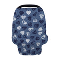 Heart Denim Jeans Pattern Print Baby Seat Cover