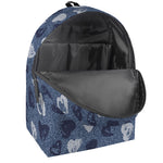 Heart Denim Jeans Pattern Print Backpack