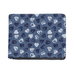 Heart Denim Jeans Pattern Print Bifold Wallet