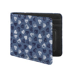 Heart Denim Jeans Pattern Print Bifold Wallet