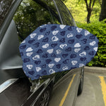 Heart Denim Jeans Pattern Print Car Side Mirror Covers