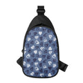 Heart Denim Jeans Pattern Print Sling Bag
