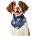 Heart Denim Jeans Pattern Print Dog Bandana