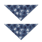 Heart Denim Jeans Pattern Print Dog Bandana
