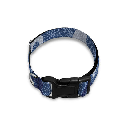 Heart Denim Jeans Pattern Print Dog Collar