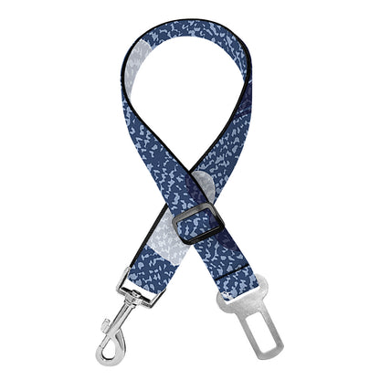 Heart Denim Jeans Pattern Print Dog Seat Belt