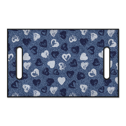 Heart Denim Jeans Pattern Print Golf Cart Seat Cover