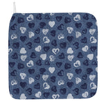 Heart Denim Jeans Pattern Print Hand Towel