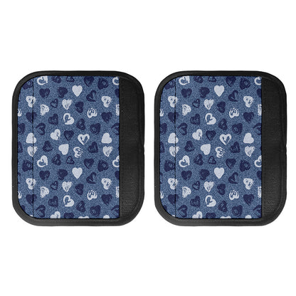 Heart Denim Jeans Pattern Print Handle Covers