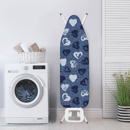 Heart Denim Jeans Pattern Print Ironing Board Cover