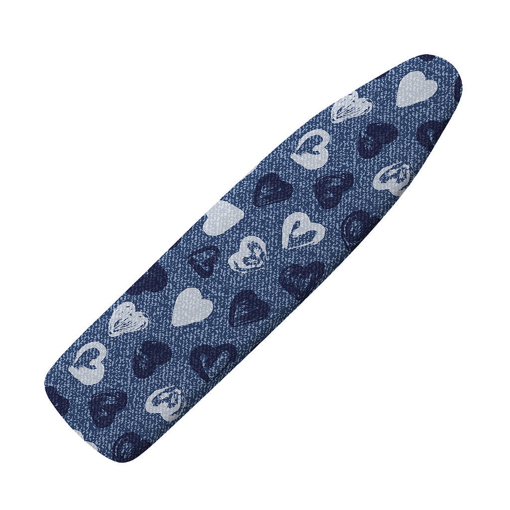 Heart Denim Jeans Pattern Print Ironing Board Cover