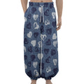 Heart Denim Jeans Pattern Print Lantern Pants