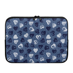 Heart Denim Jeans Pattern Print Laptop Sleeve