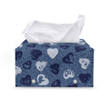 Heart Denim Jeans Pattern Print Leather Tissue Box Cover