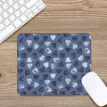 Heart Denim Jeans Pattern Print Mouse Pad
