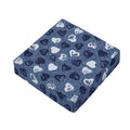 Heart Denim Jeans Pattern Print Outdoor Seat Cushion Cover