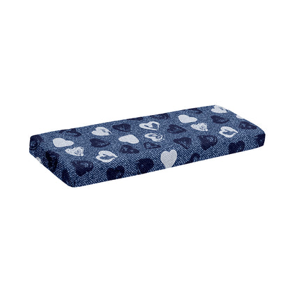 Heart Denim Jeans Pattern Print Piano Keyboard Cover