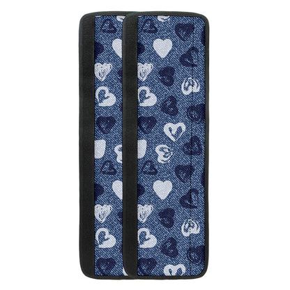 Heart Denim Jeans Pattern Print Refrigerator Handle Covers