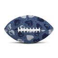 Heart Denim Jeans Pattern Print Rugby Ball