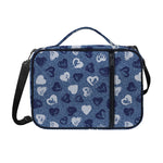 Heart Denim Jeans Pattern Print Shoulder Strap Bible Bag