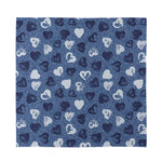 Heart Denim Jeans Pattern Print Silk Bandana